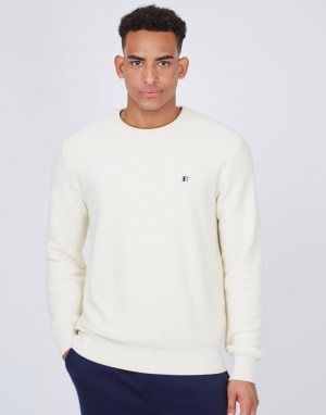 Ben Sherman B by Ben Sherman Textured Strikkevarer Hvite | GE1453826