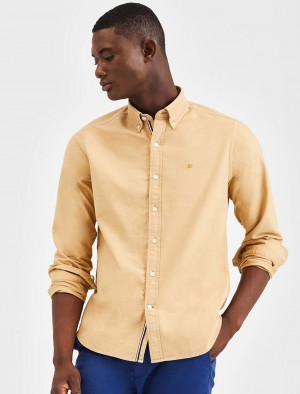 Ben Sherman Beatnik Oxford Garment Dye Skjorte Khaki | NQ0591348