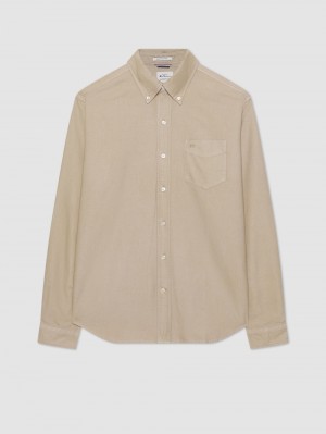 Ben Sherman Beatnik Oxford Garment Dye Skjorte Grå | EN3910564