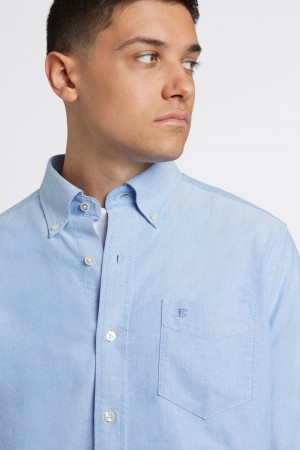 Ben Sherman Brighton Oxford Organic Skjorte Blå | AX7240615