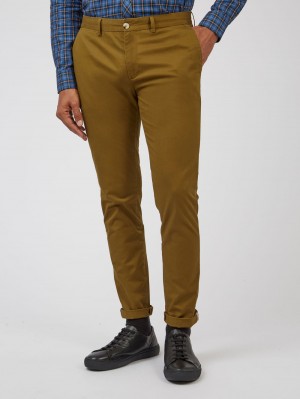 Ben Sherman Signature Skinny Stretch Chino Bukse Brune | JB8097631