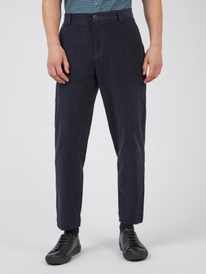 Ben Sherman Tapered Corduroy Bukse Svarte | DH8167359