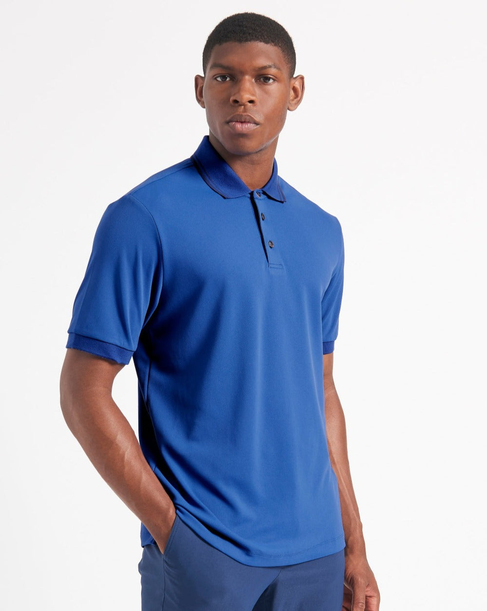 Ben Sherman 360 Motion Stretch Polo T Skjorte Blå Kongeblå | QA9386514