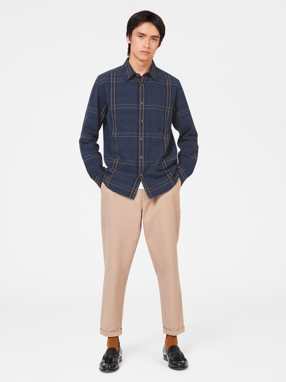 Ben Sherman B by Ben Sherman Indigo Check Skjorte Indigo | ZQ3294076