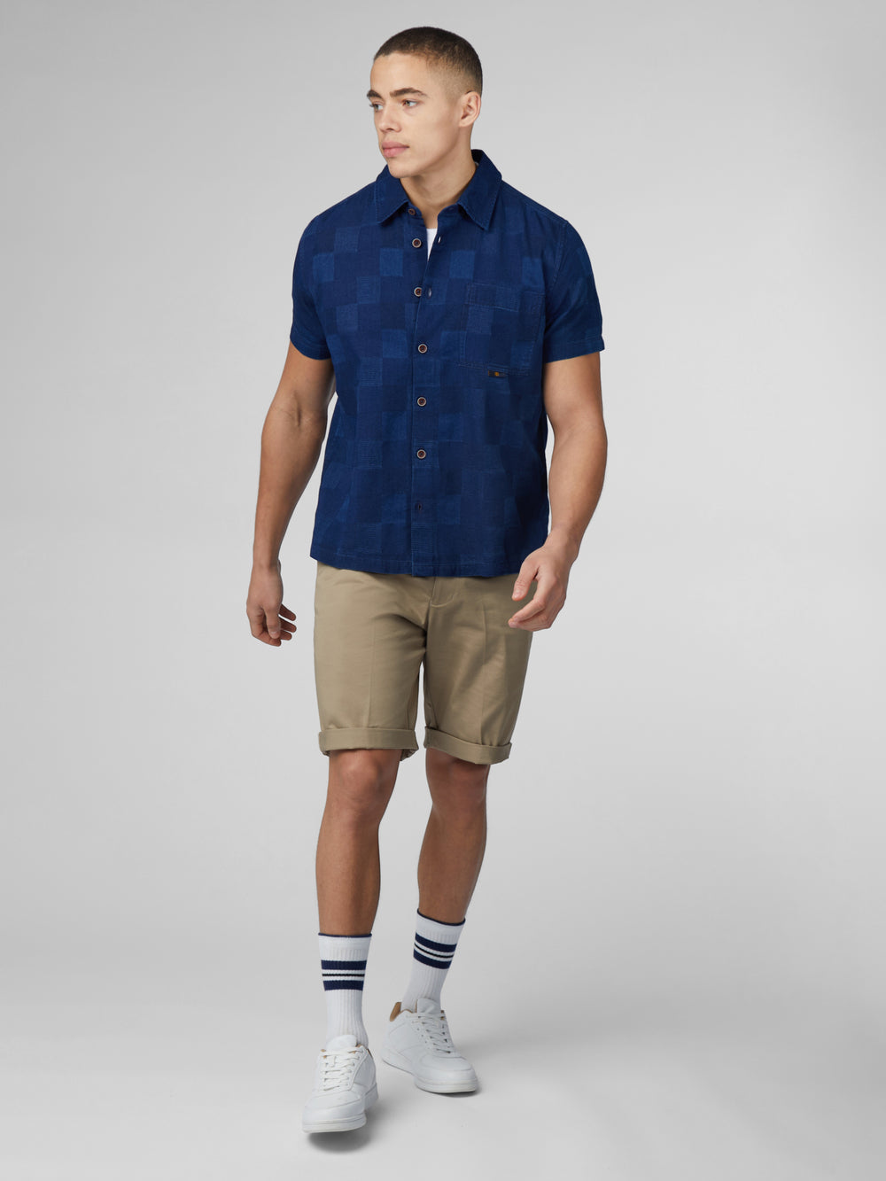 Ben Sherman B by Ben Sherman Indigo Check Skjorte Marineblå | ZH4672935