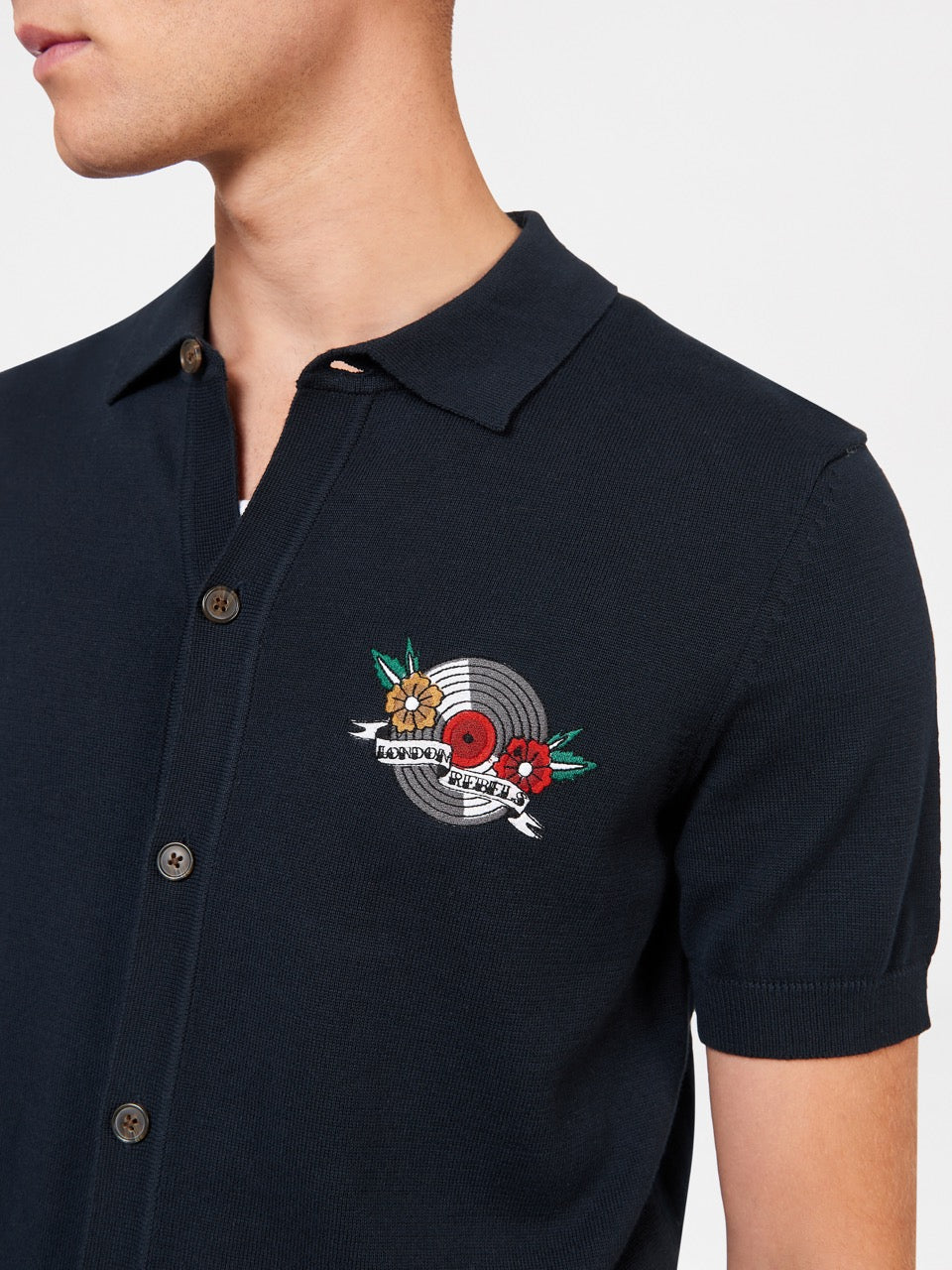 Ben Sherman B by Ben Sherman London Rebels Gensere Med Polo Hals Marineblå | CN0153496