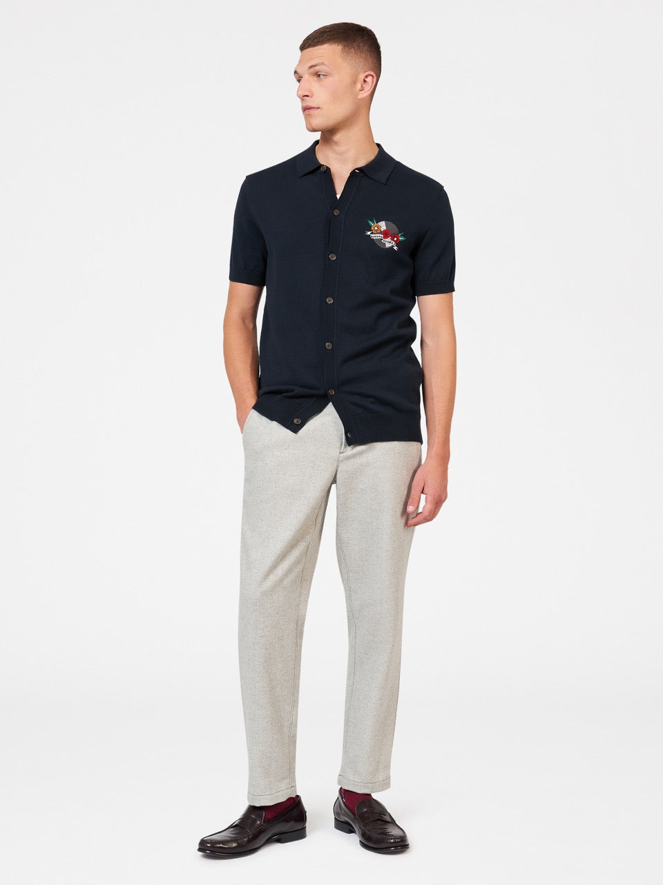 Ben Sherman B by Ben Sherman London Rebels Gensere Med Polo Hals Marineblå | CN0153496