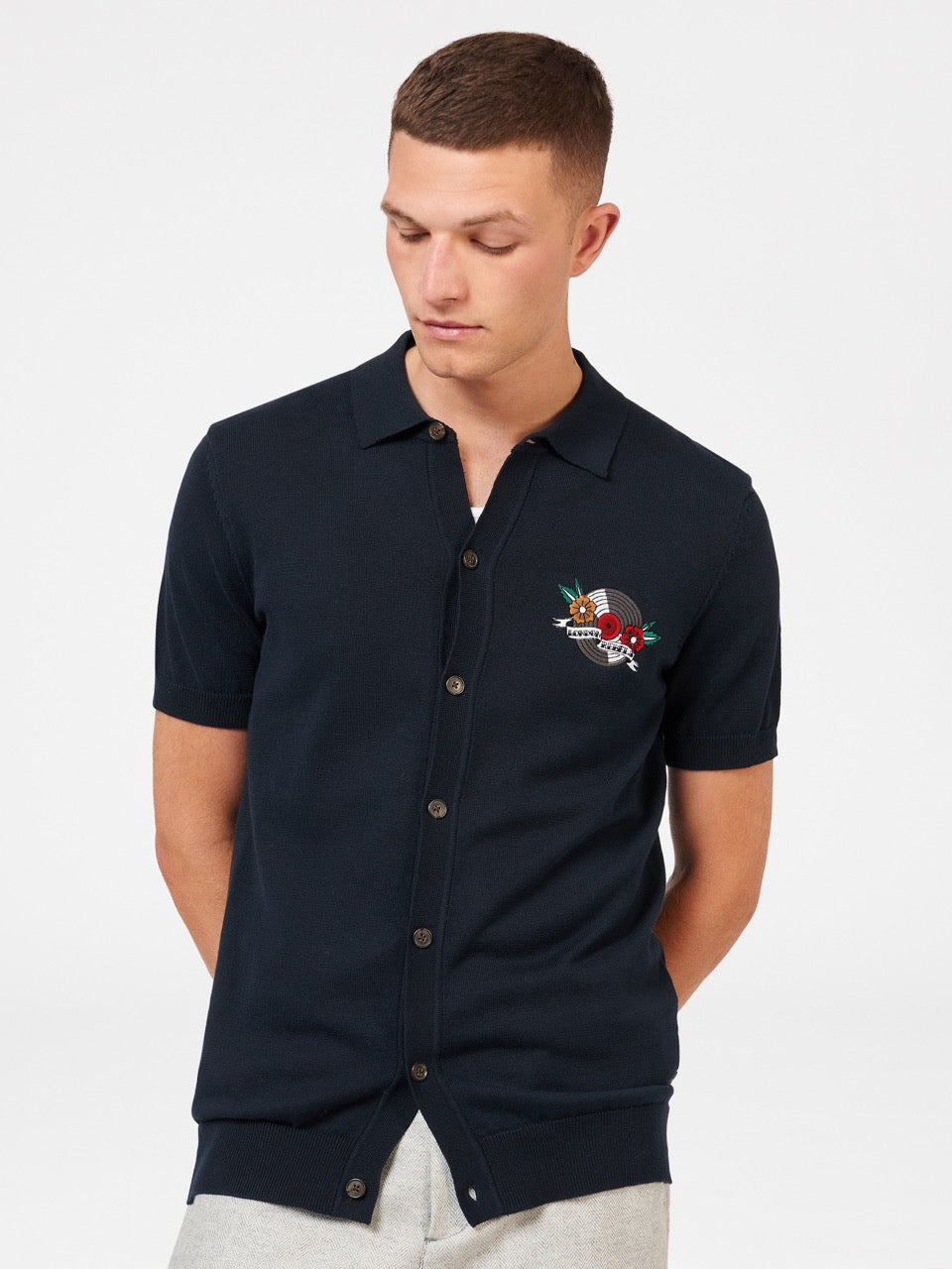 Ben Sherman B by Ben Sherman London Rebels Gensere Med Polo Hals Marineblå | CN0153496