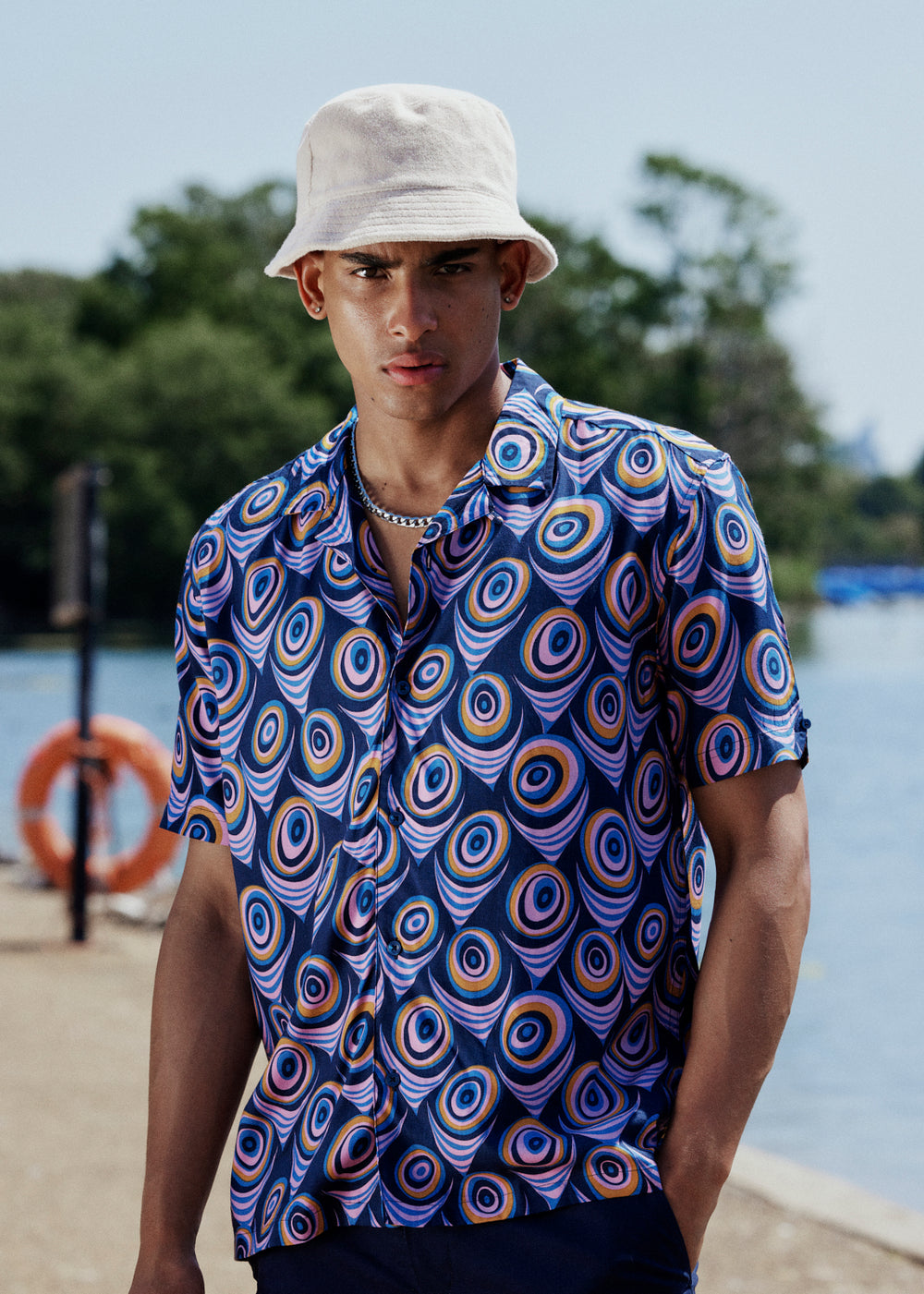 Ben Sherman B by Ben Sherman Psychedelic Print Skjorte Lilla | LR5147326