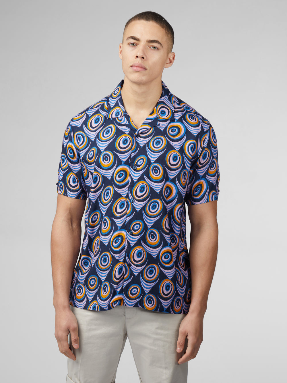 Ben Sherman B by Ben Sherman Psychedelic Print Skjorte Lilla | LR5147326