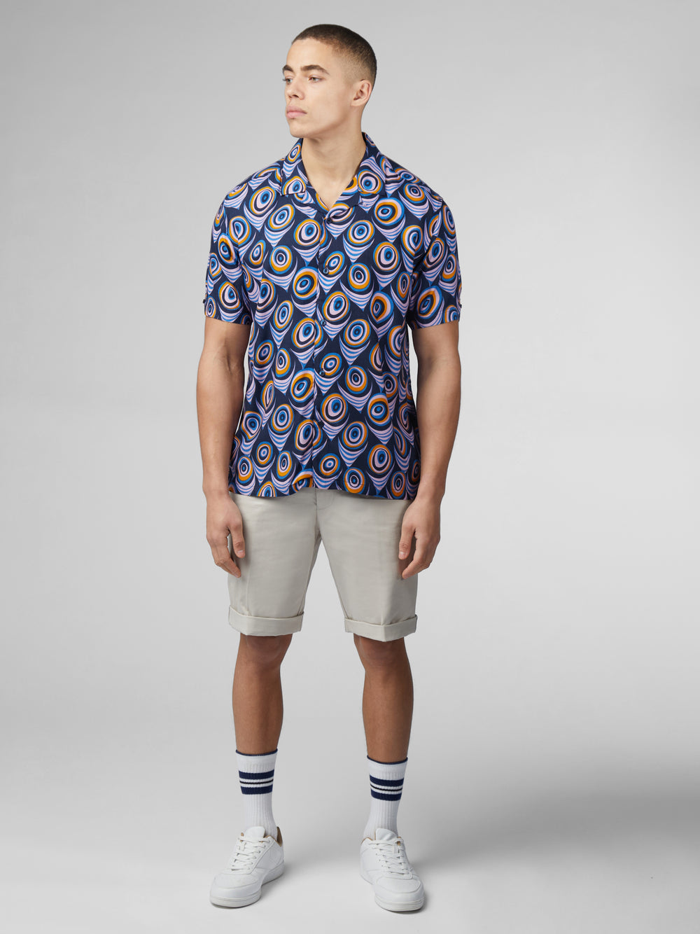 Ben Sherman B by Ben Sherman Psychedelic Print Skjorte Lilla | LR5147326