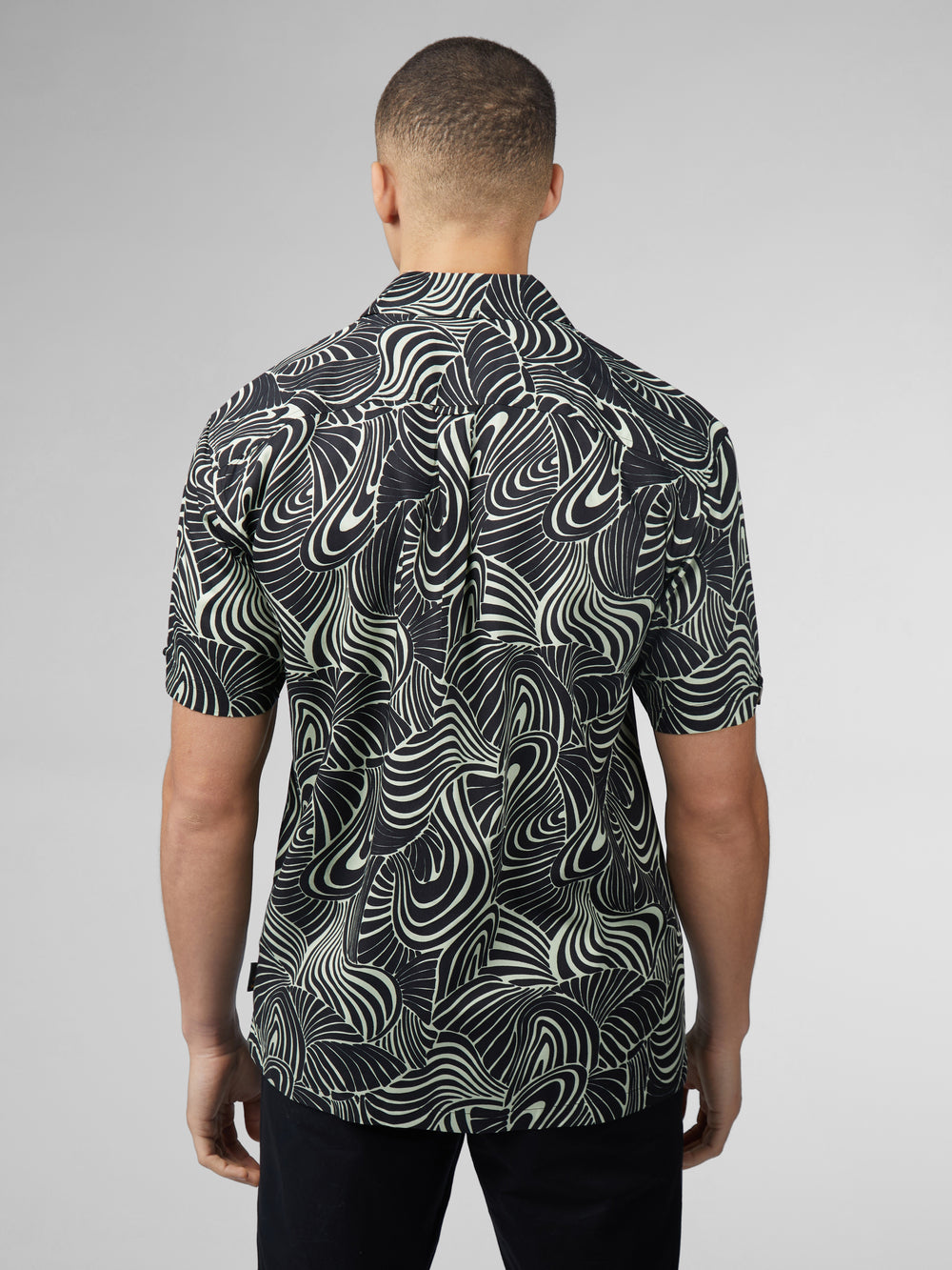 Ben Sherman B by Ben Sherman Psychedelic Swirl Print Skjorte Mint | AF3906457