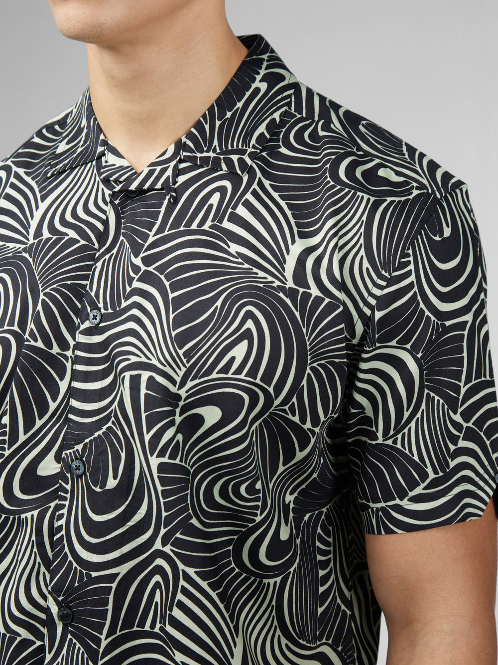 Ben Sherman B by Ben Sherman Psychedelic Swirl Print Skjorte Mint | AF3906457