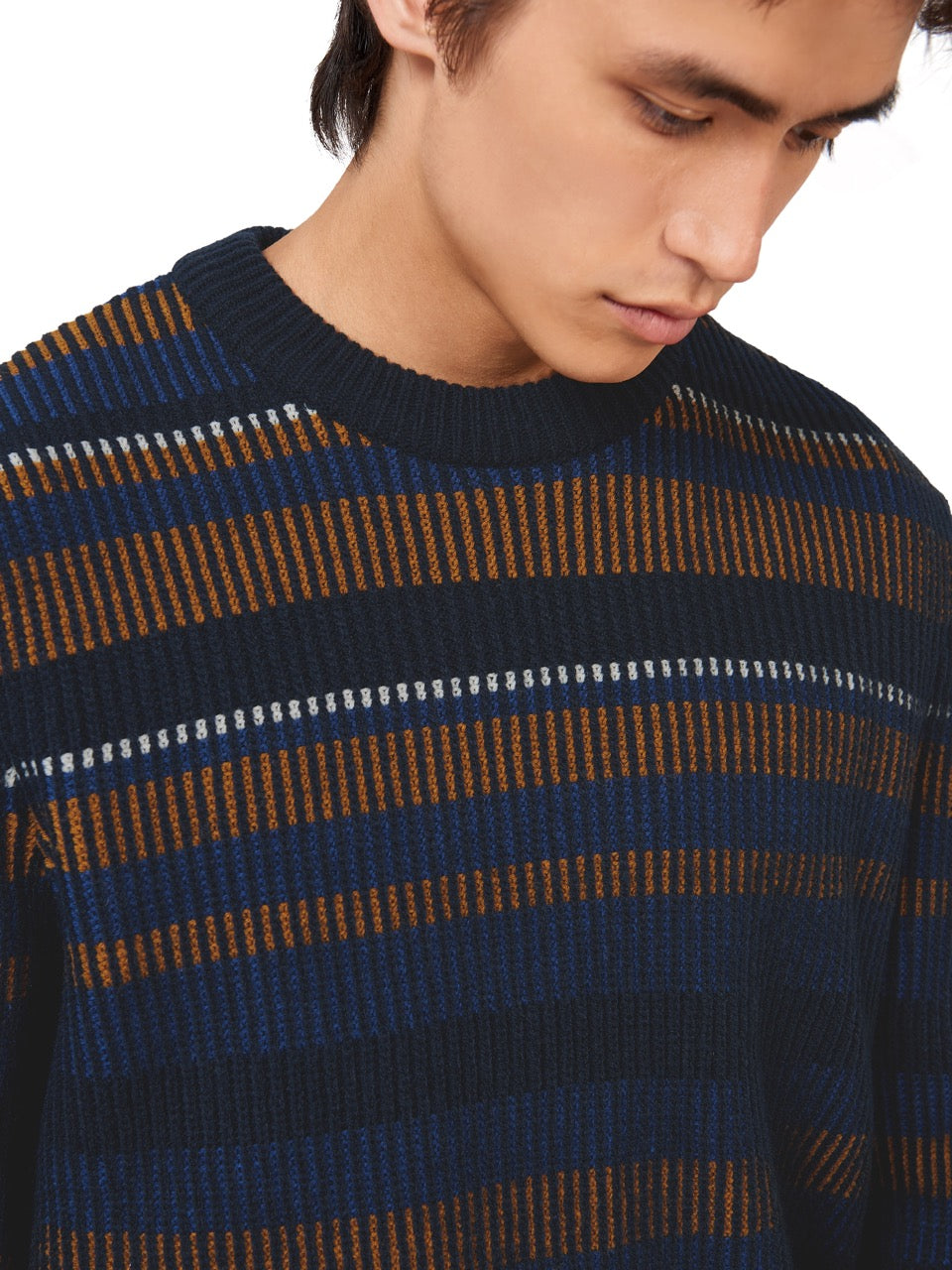 Ben Sherman B by Ben Sherman Stripe Strikkevarer Marineblå | XU1798532