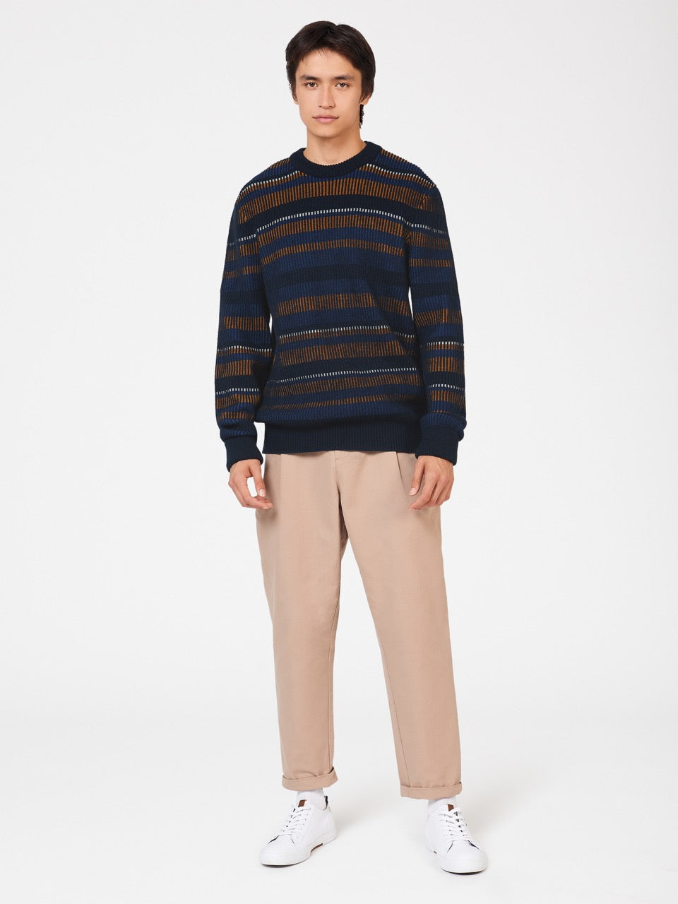 Ben Sherman B by Ben Sherman Stripe Strikkevarer Marineblå | XU1798532