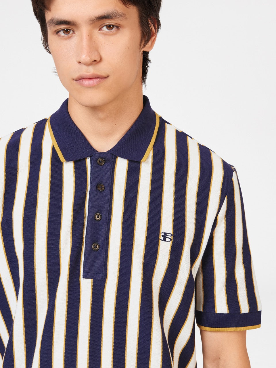 Ben Sherman B by Ben Sherman Vertical Stripe Polo T Skjorte Lilla | GD5198436