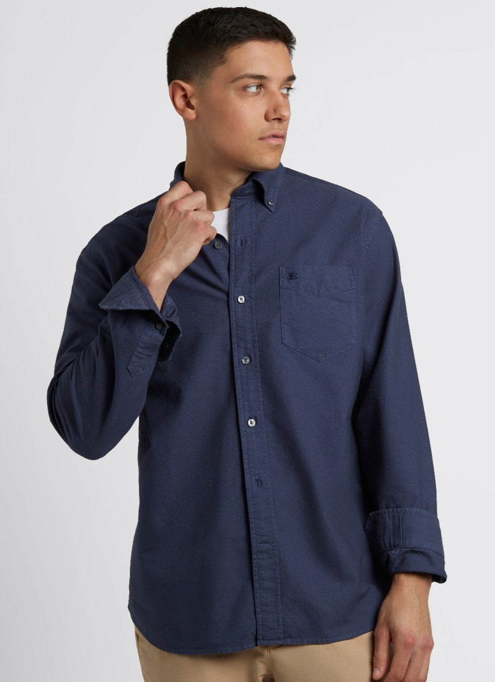 Ben Sherman Beatnik Oxford Garment Dye Skjorte Indigo | AN0654273