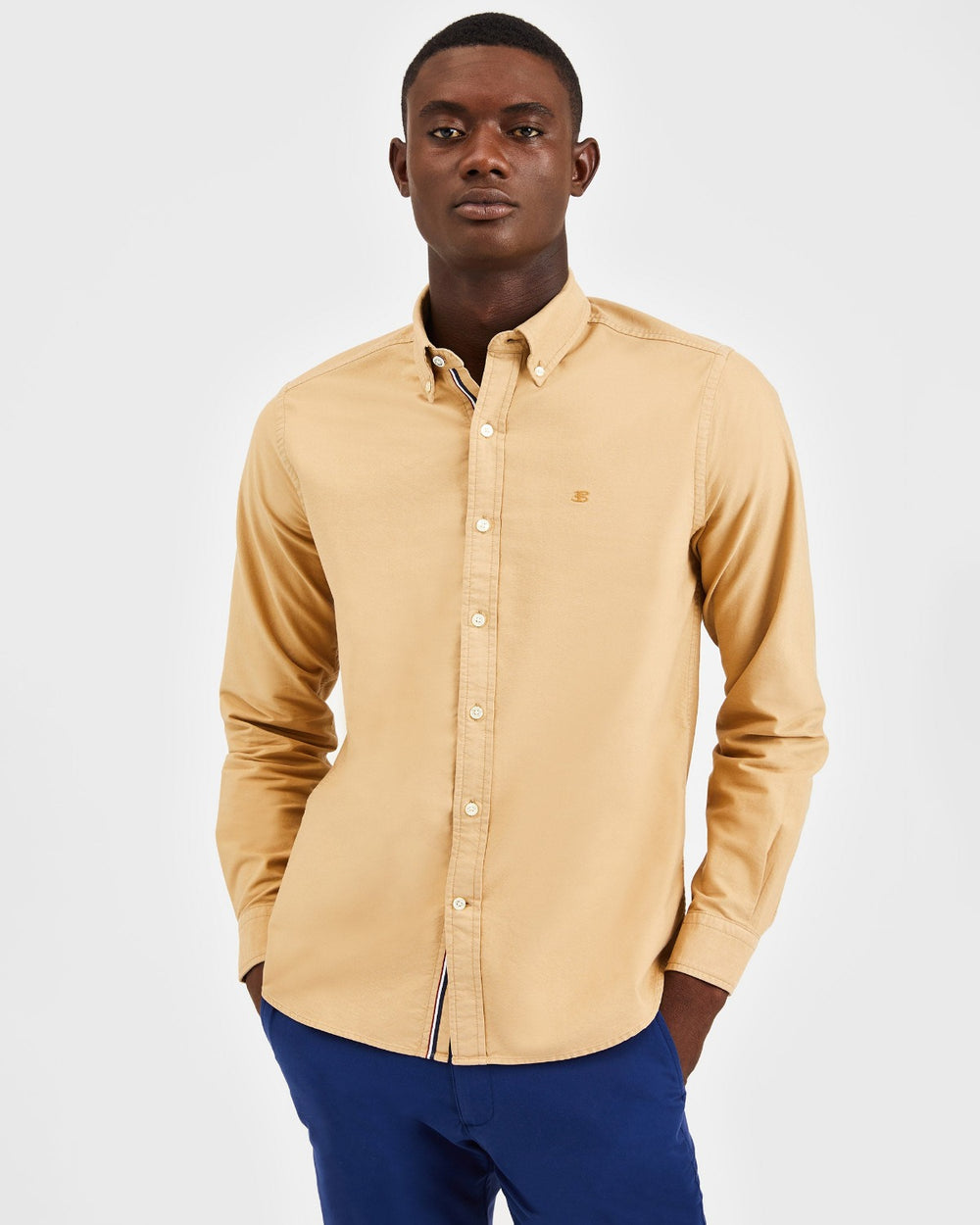 Ben Sherman Beatnik Oxford Garment Dye Skjorte Khaki | NQ0591348