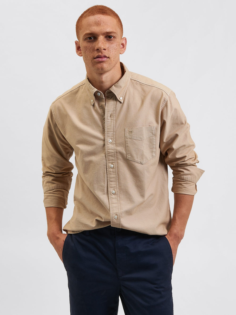 Ben Sherman Beatnik Oxford Garment Dye Skjorte Grå | EN3910564