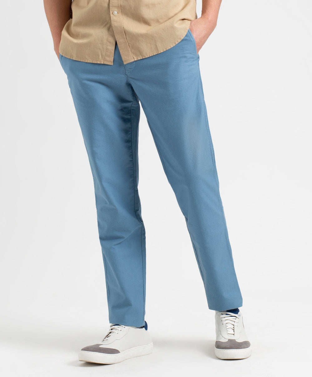 Ben Sherman Beatnik Oxford Slim Taper Garment Dye Chino Bukse Blå | NH3257940