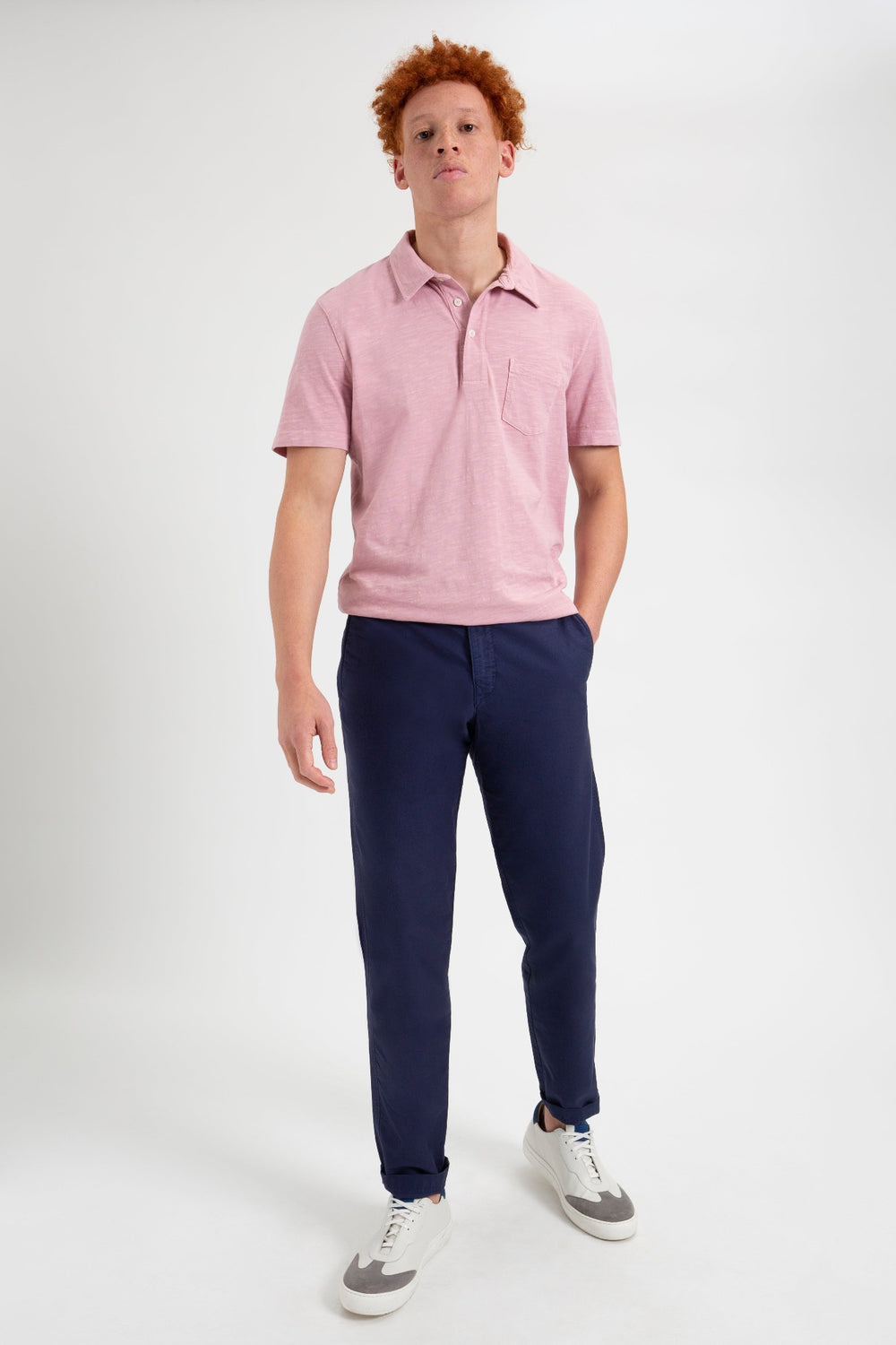 Ben Sherman Beatnik Oxford Slim Taper Garment Dye Chino Bukse Marineblå | VO1584903