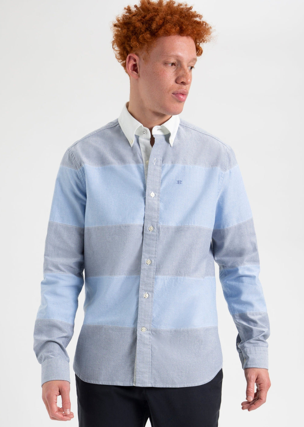 Ben Sherman Brighton Oxford Garment Dye Rugby Skjorte Blå | LB5492673