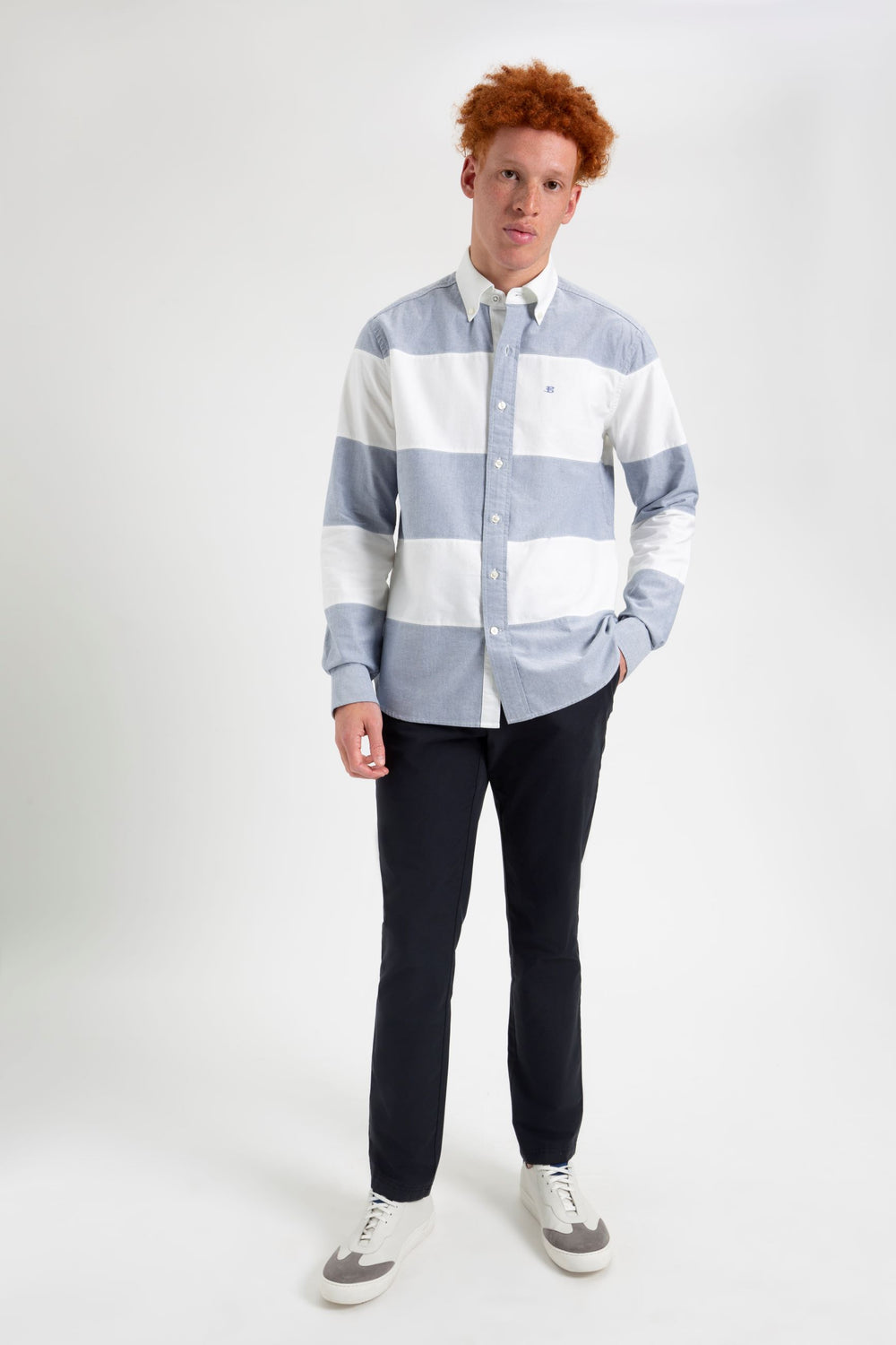 Ben Sherman Brighton Oxford Organic Garment Dye Rugby Skjorte Marineblå | OX8175640