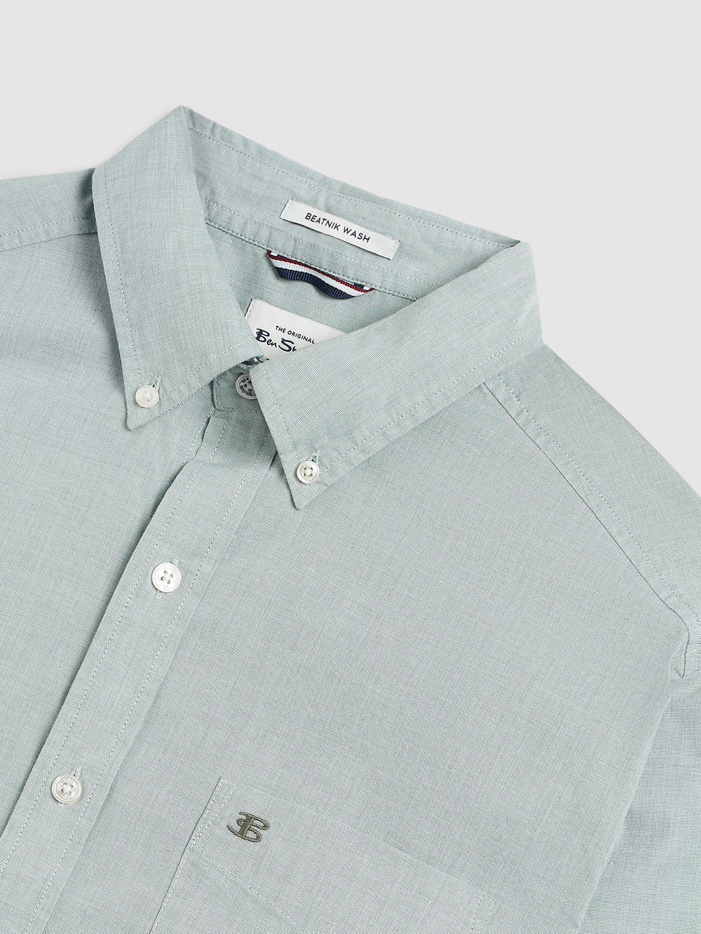 Ben Sherman Brighton Oxford Organic Green Skjorte Grønn | YR5026783