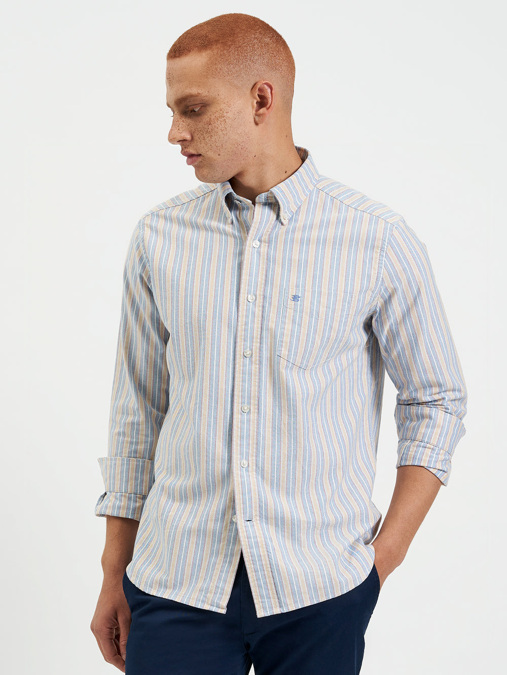 Ben Sherman Brighton Oxford Organic Skjorte Blå Multicolor | PA1328096