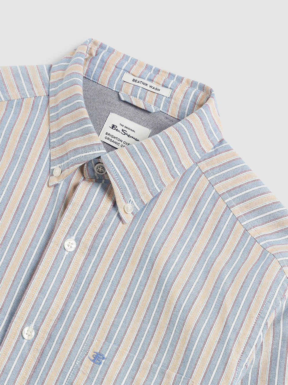 Ben Sherman Brighton Oxford Organic Skjorte Blå Multicolor | PA1328096