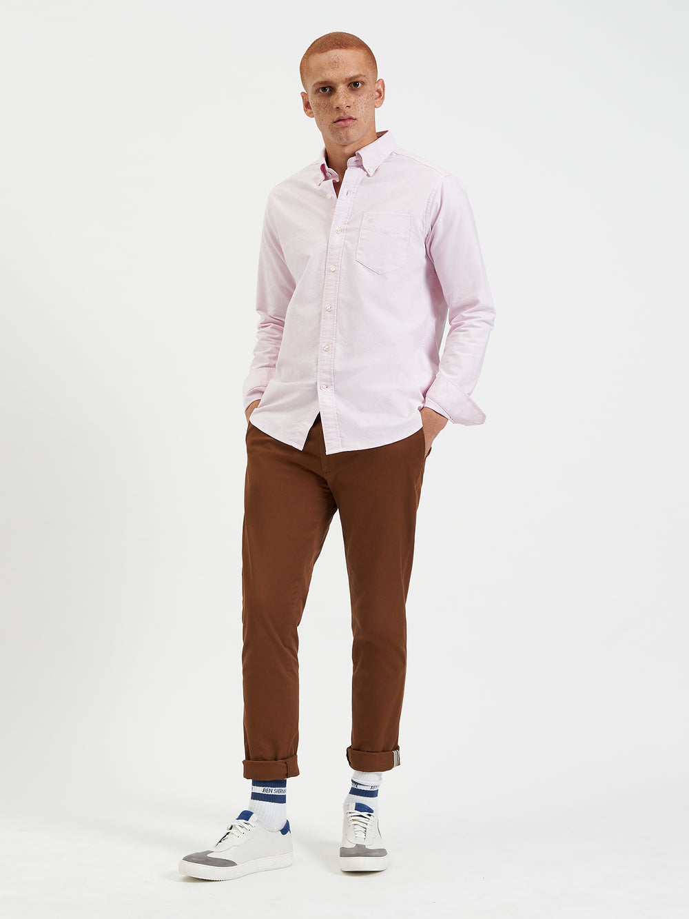 Ben Sherman Brighton Oxford Organic Skjorte Rosa | DV8241507