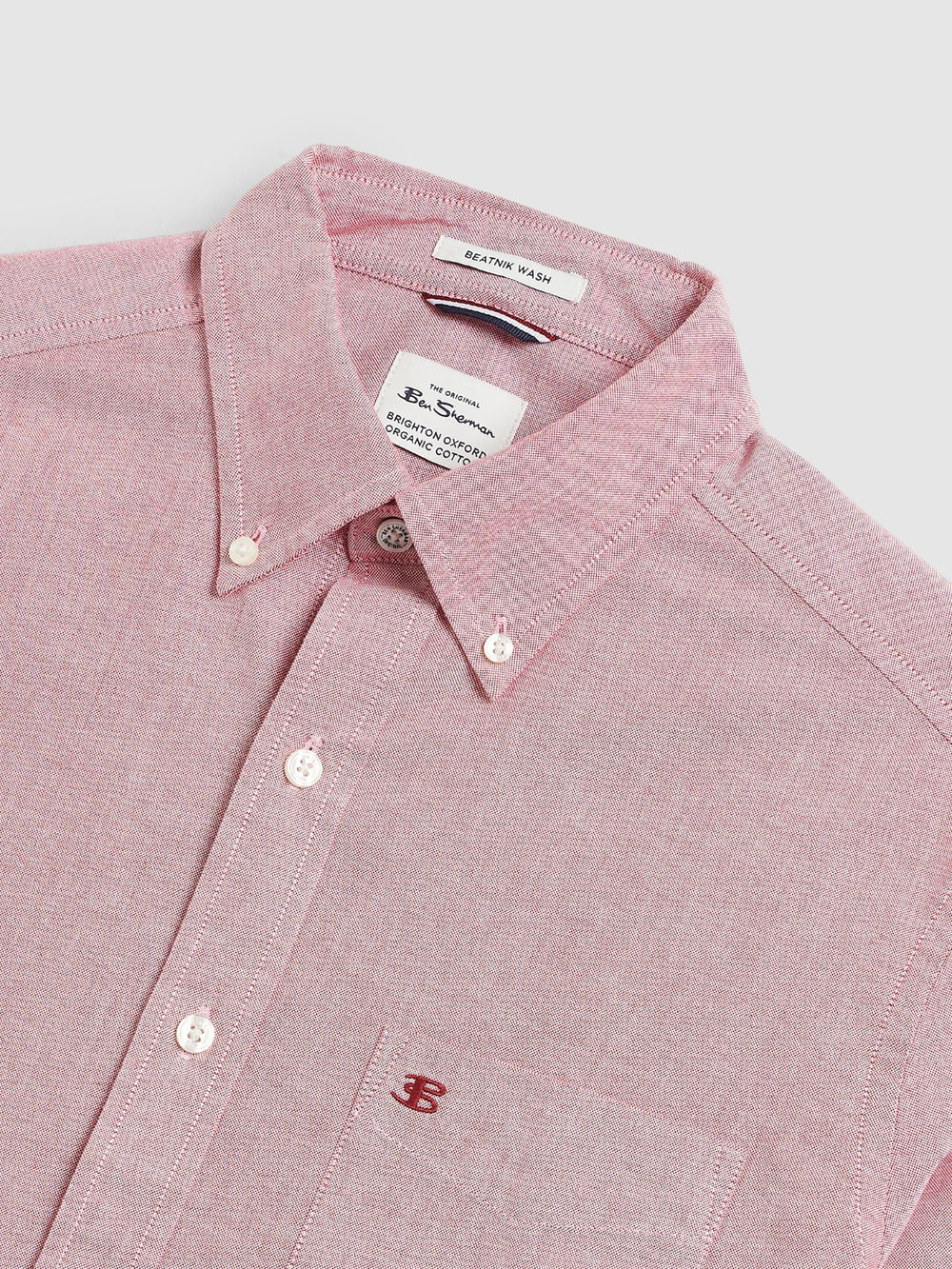 Ben Sherman Brighton Oxford Organic Skjorte Lyse Rød | OB3814726