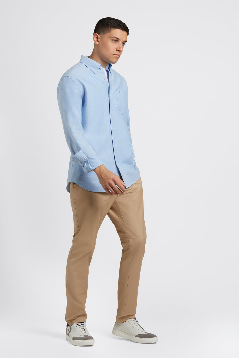 Ben Sherman Brighton Oxford Organic Skjorte Blå | AX7240615