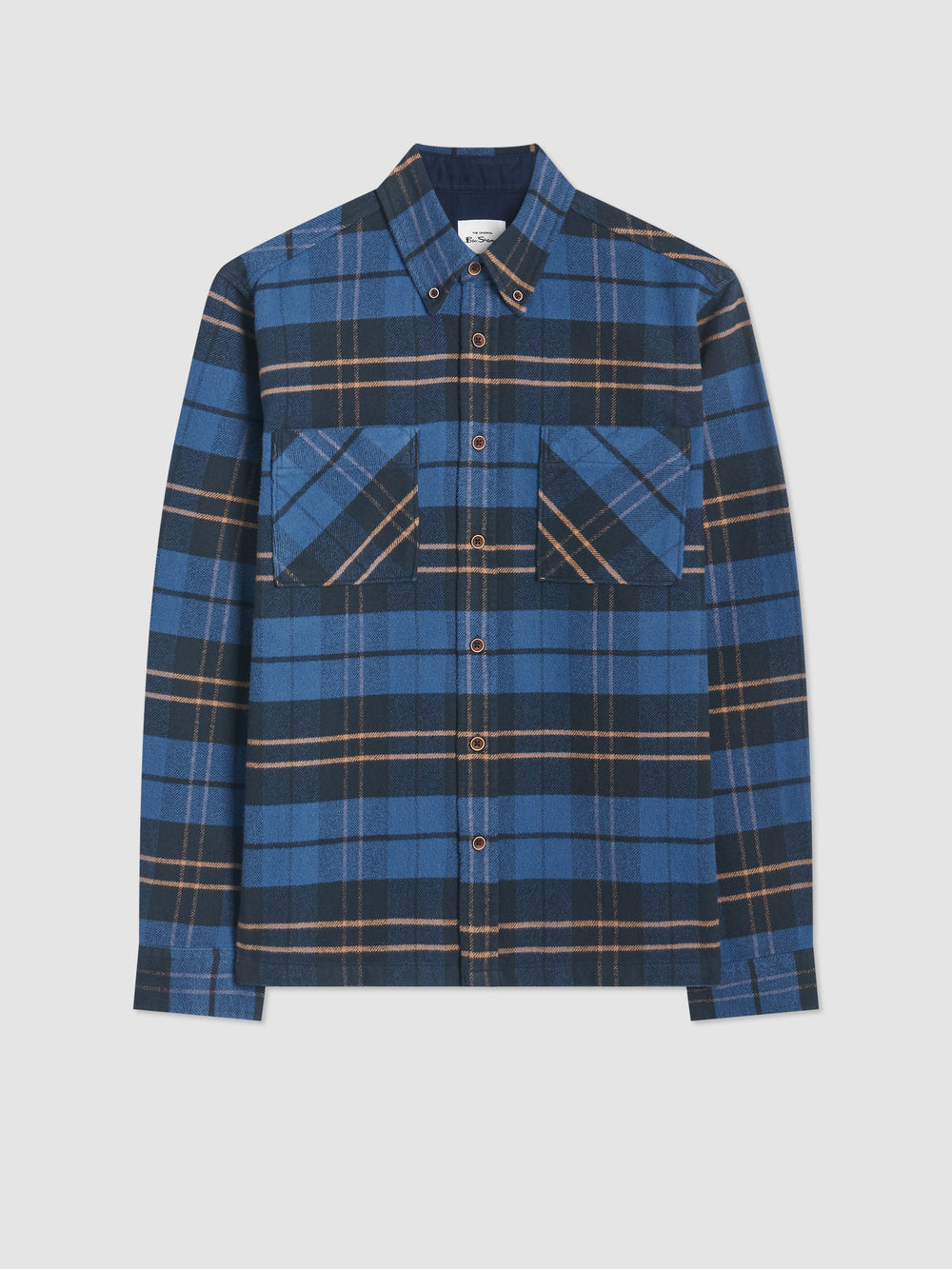 Ben Sherman Brushed Ivy Check Skjorte Blå | NE5801964