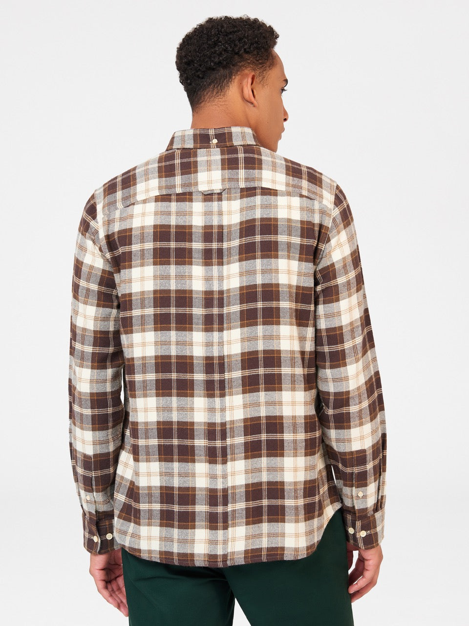 Ben Sherman Brushed Plain Check Skjorte Sjokolade | XR8912465