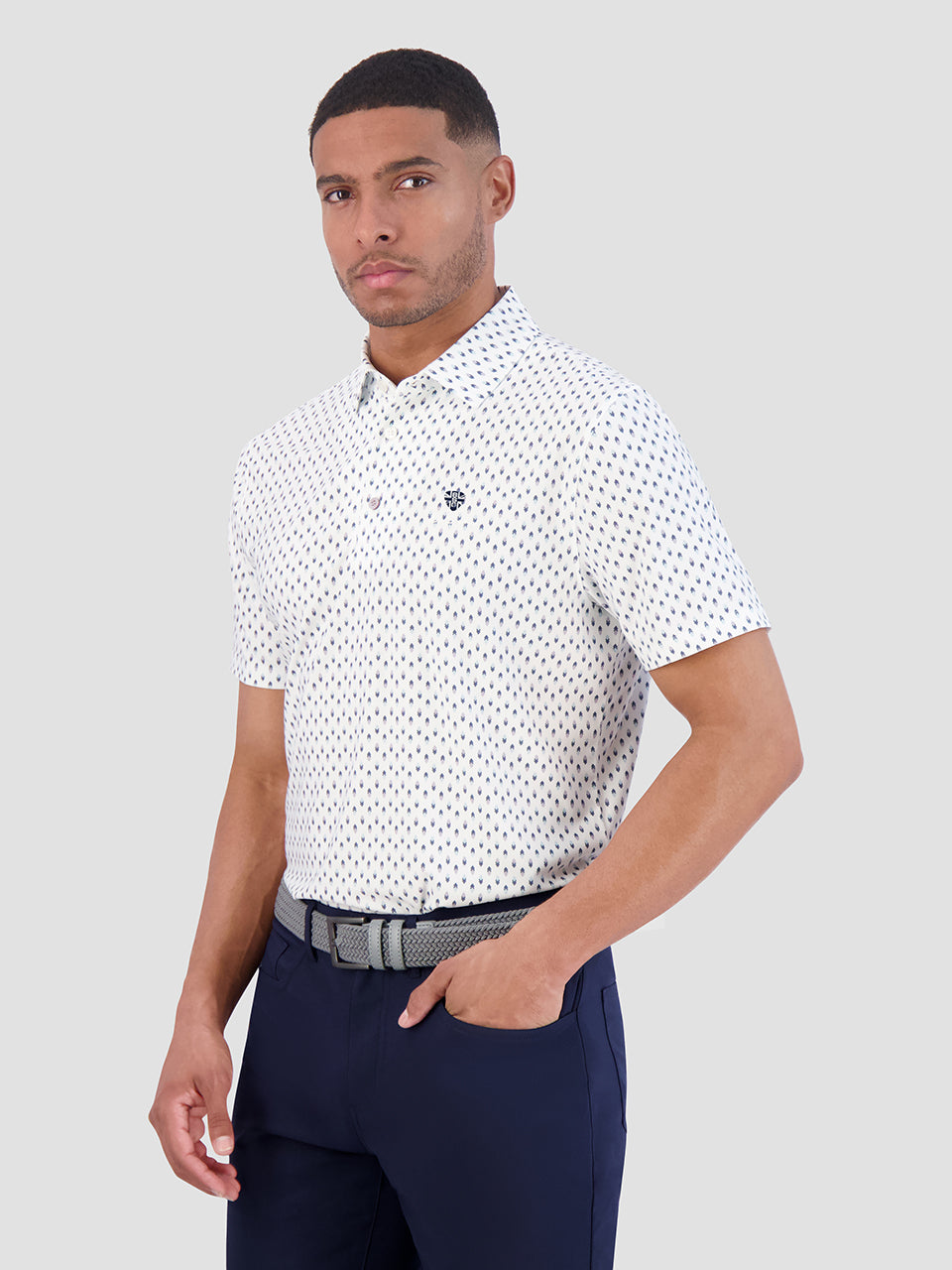 Ben Sherman Chequerboard Geo Polo T Skjorte Hvite | PO8947650