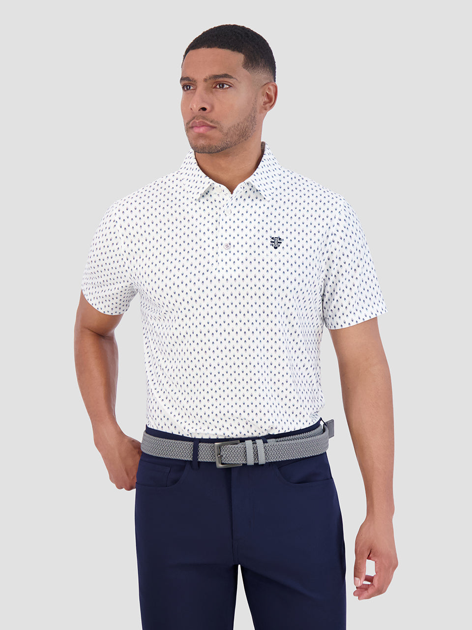 Ben Sherman Chequerboard Geo Polo T Skjorte Hvite | PO8947650