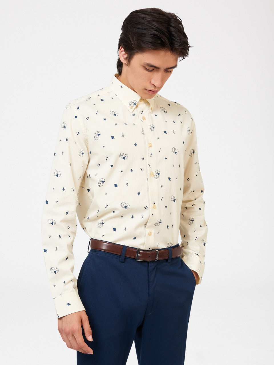 Ben Sherman Conversational Icon Skjorte Hvite | NP0496581