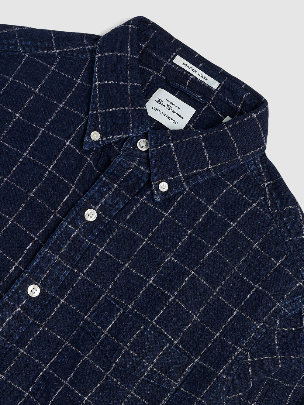 Ben Sherman Dalston Blues Beatnik Skjorte Indigo | MK7038946