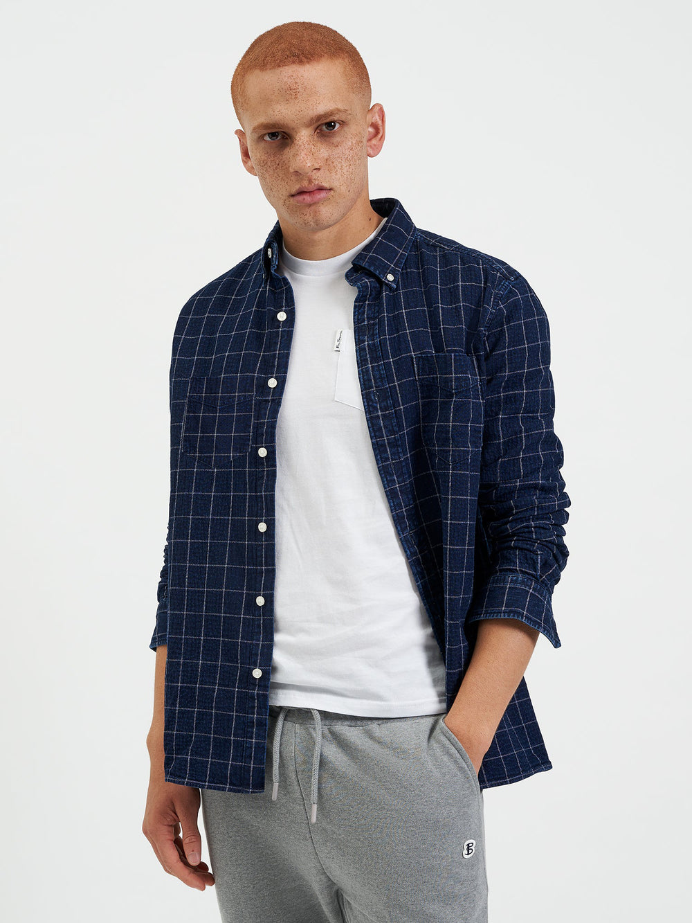 Ben Sherman Dalston Blues Beatnik Skjorte Indigo | MK7038946