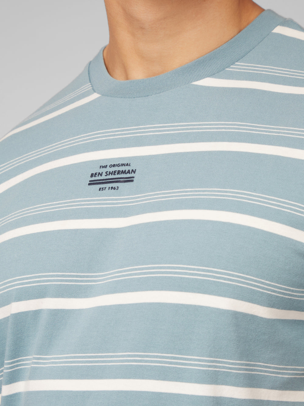 Ben Sherman Fine Stripe T-Skjorte Blå | JG2359140