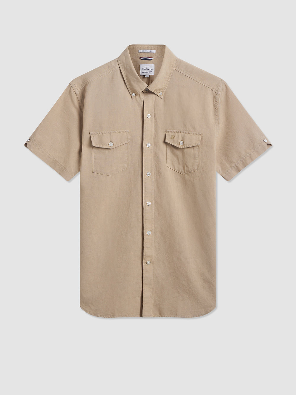 Ben Sherman Garment Dye Linen Skjorte Brune | HO6145792