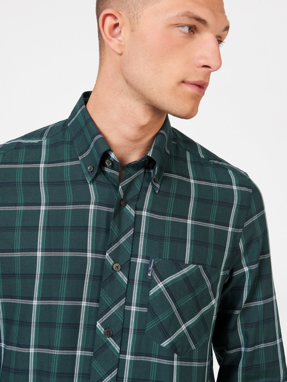 Ben Sherman Grid Check Skjorte Grønn | TW1067459