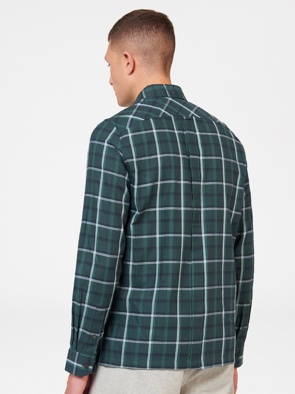 Ben Sherman Grid Check Skjorte Grønn | TW1067459