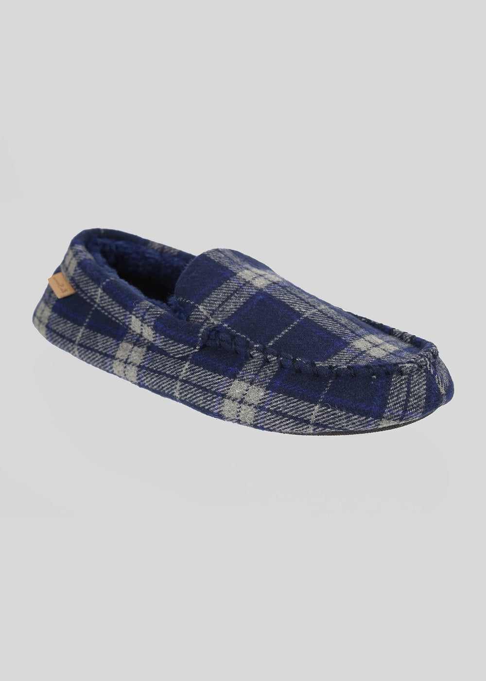 Ben Sherman Gritti Palace Check Moccasin Slipper Marineblå | EW1576289