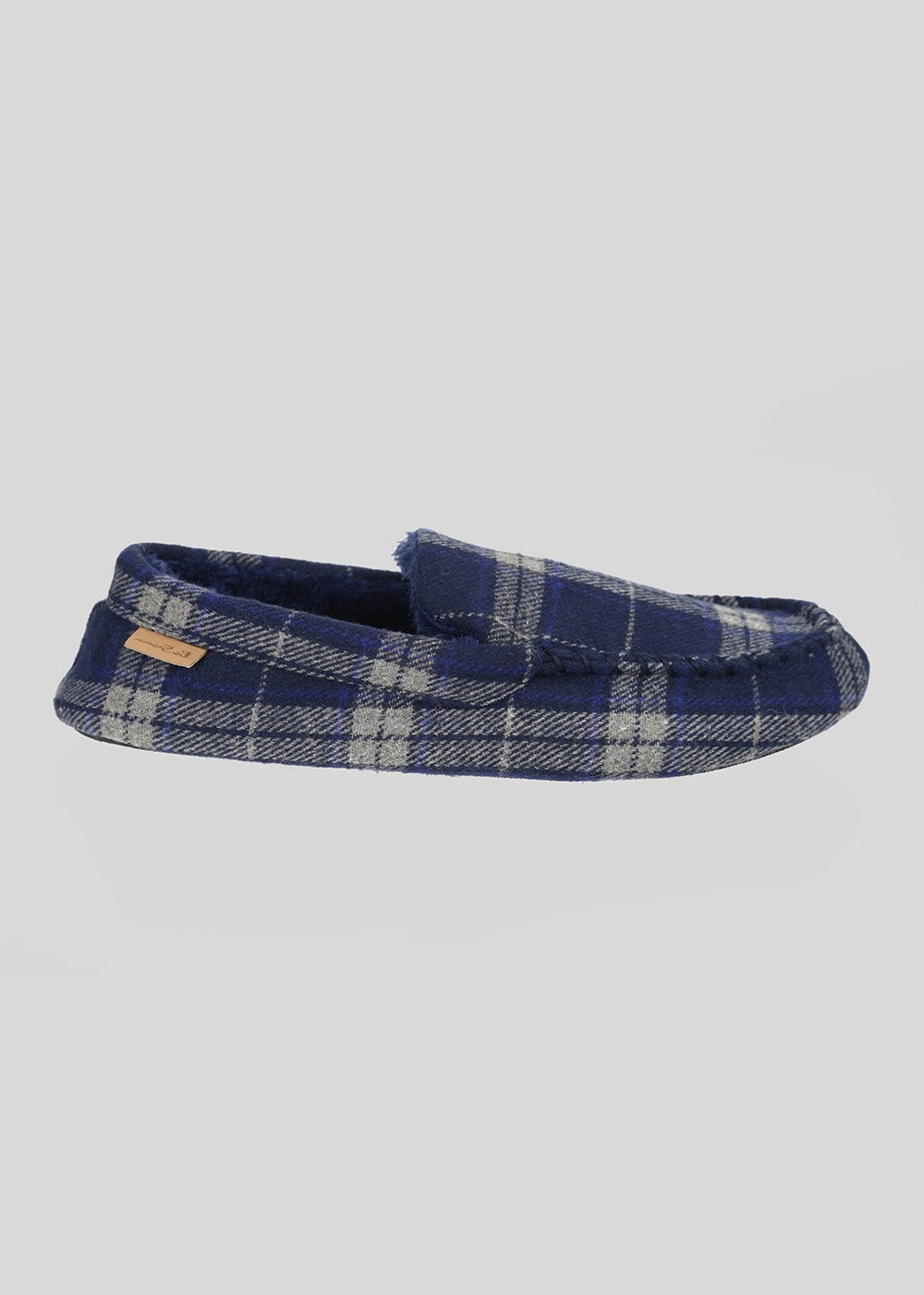 Ben Sherman Gritti Palace Check Moccasin Slipper Marineblå | EW1576289