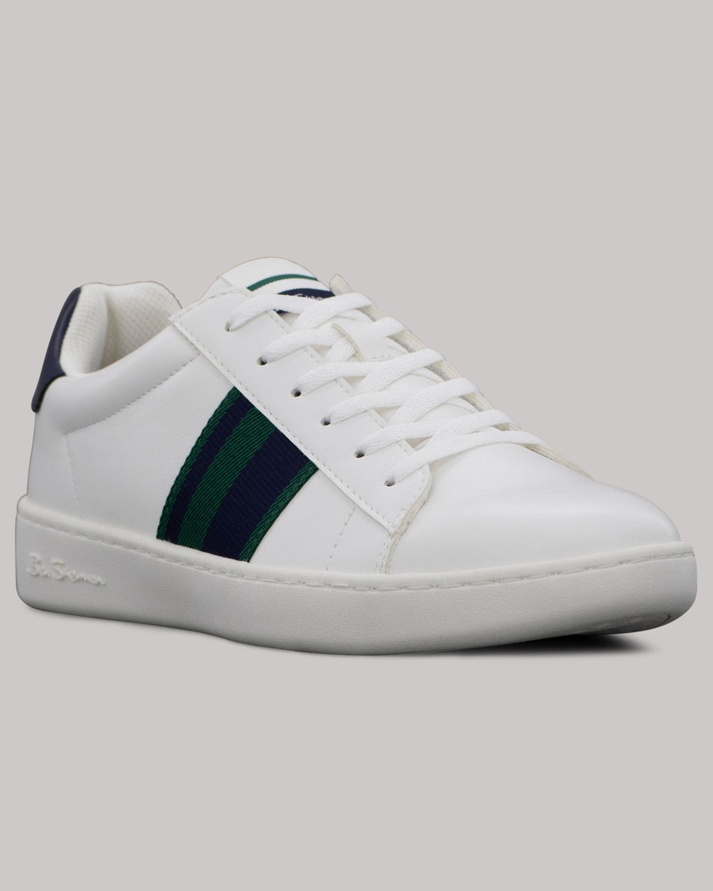 Ben Sherman Hampton Stripe Sneakers Hvite Marineblå Grønn | AG1307428