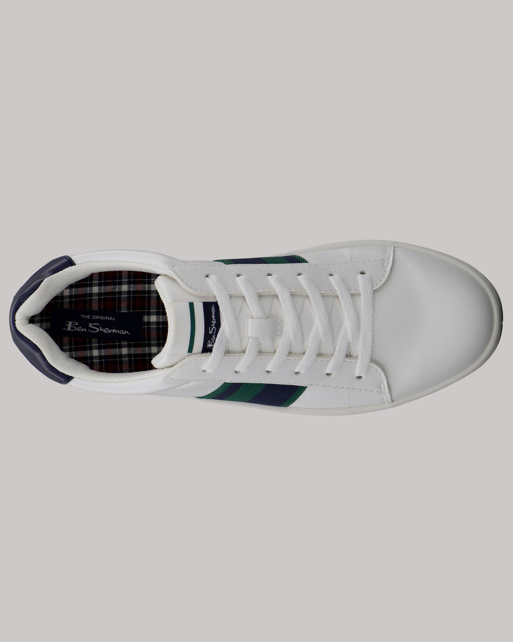 Ben Sherman Hampton Stripe Sneakers Hvite Marineblå Grønn | AG1307428