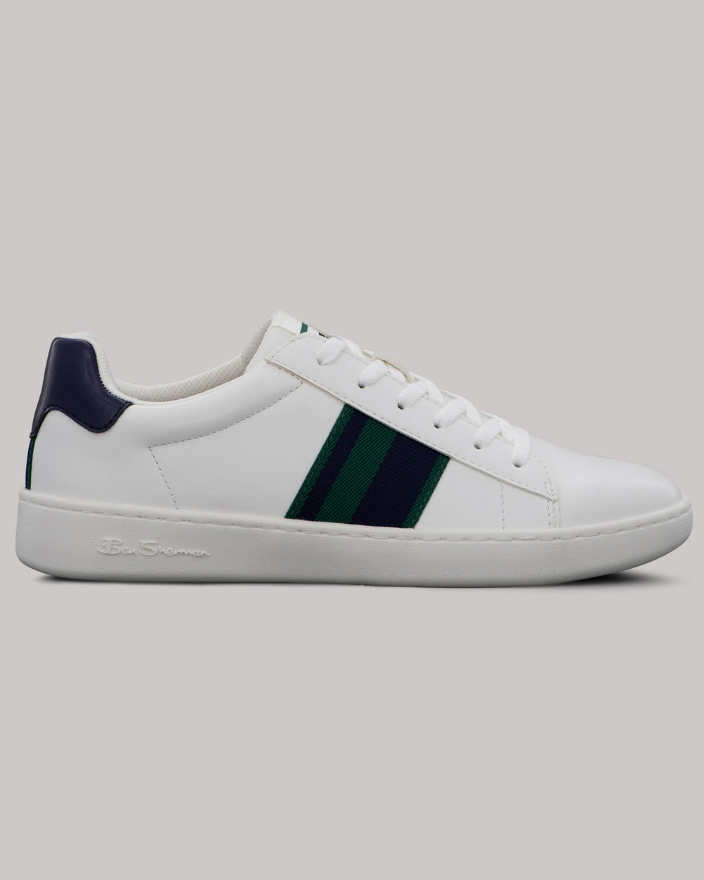 Ben Sherman Hampton Stripe Sneakers Hvite Marineblå Grønn | AG1307428