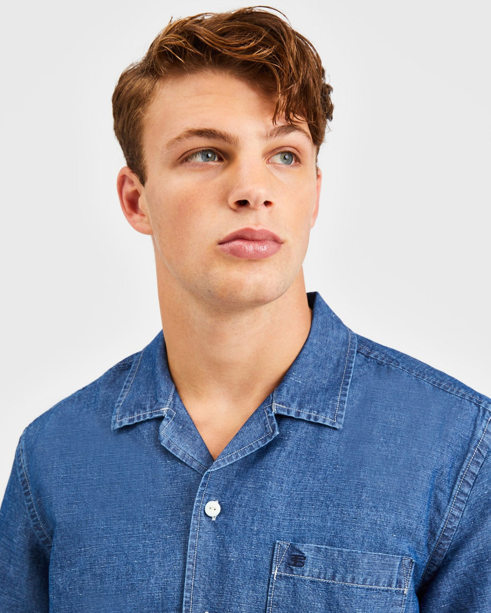 Ben Sherman Hastings Garment Dye Chambray Skjorte Indigo | CZ2706491